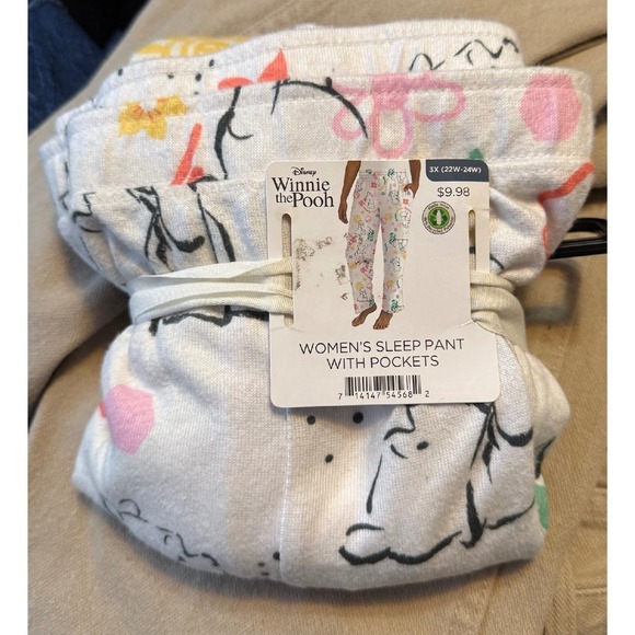 Disney Winnie‎ the Pooh Sleep Pants with Pockets 3X (22W-24W) Plus Size - Picture 1 of 2